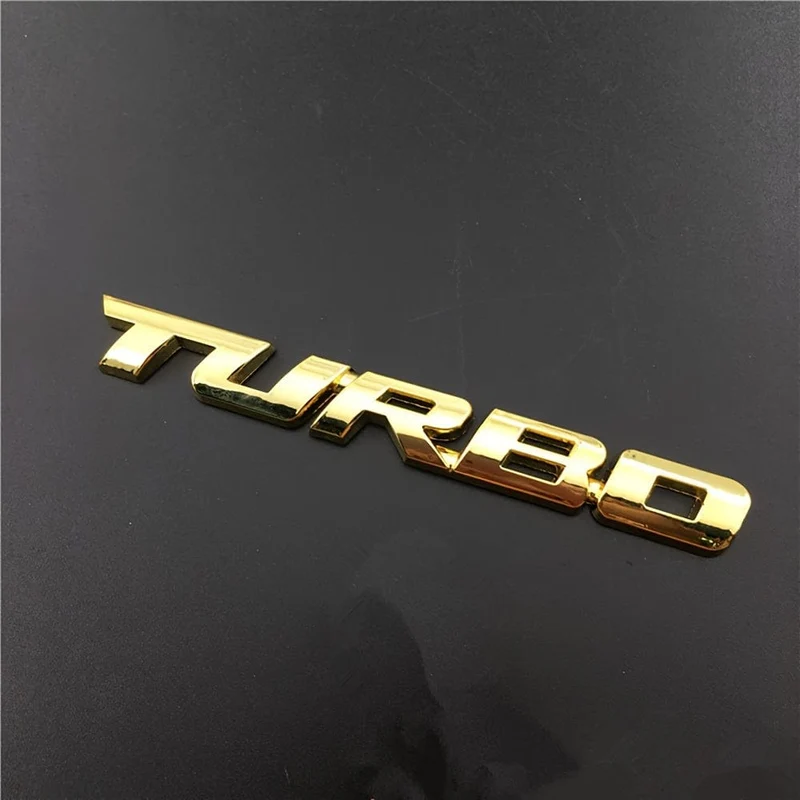 Werten Sie Ihr Auto mit einem Premium-3D-Turbo-Emblem aus Metall auf – Aufkleber aus Zinklegierung für alle Autos! Auto-Heckklappen-Abzeichen, Dekoration, Auto-Zubehör