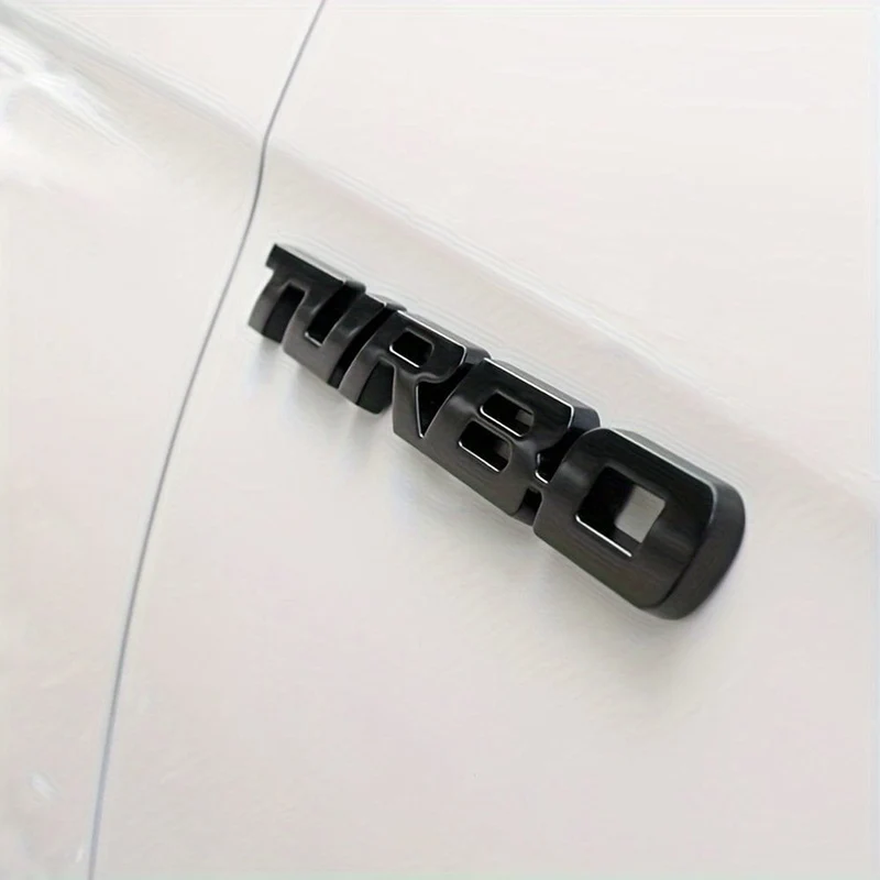 Werten Sie Ihr Auto mit einem Premium-3D-Turbo-Emblem aus Metall auf – Aufkleber aus Zinklegierung für alle Autos! Auto-Heckklappen-Abzeichen, Dekoration, Auto-Zubehör