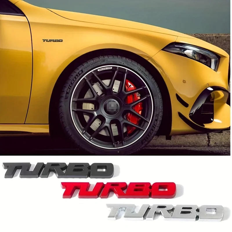 Werten Sie Ihr Auto mit einem Premium-3D-Turbo-Emblem aus Metall auf – Aufkleber aus Zinklegierung für alle Autos! Auto-Heckklappen-Abzeichen, Dekoration, Auto-Zubehör