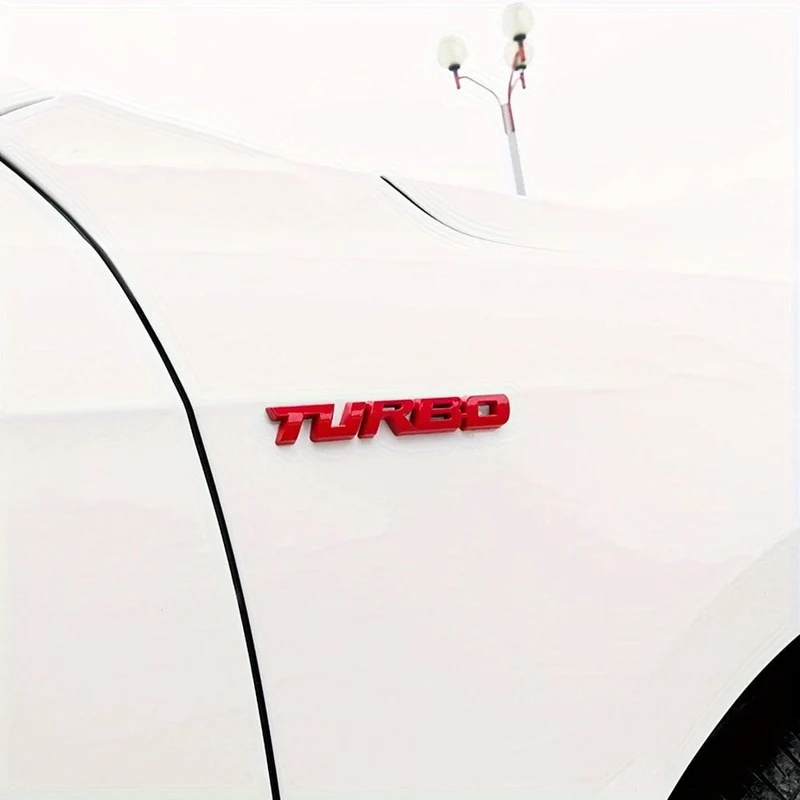 Werten Sie Ihr Auto mit einem Premium-3D-Turbo-Emblem aus Metall auf – Aufkleber aus Zinklegierung für alle Autos! Auto-Heckklappen-Abzeichen, Dekoration, Auto-Zubehör