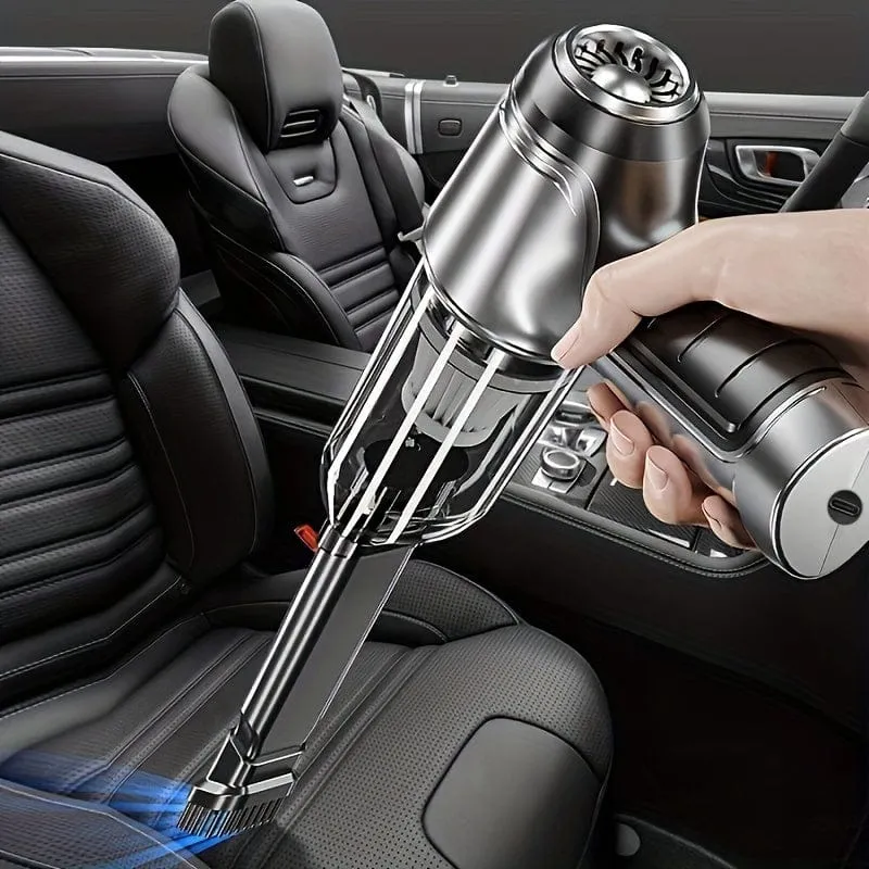 Bürstenloser/Bürsten-Akku-Auto-Handstaubsauger, multifunktionaler elektrischer Nass- und Trocken-Auto-Innenstaubsauger mit starker Saugkraft