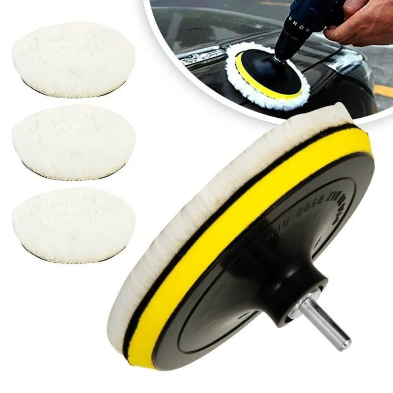 5-teiliges Auto-Polierset – 3 cm Polierscheiben-Pad, M10-Bohreranschluss, Wachsen und Lackpflege für Auto-Styling