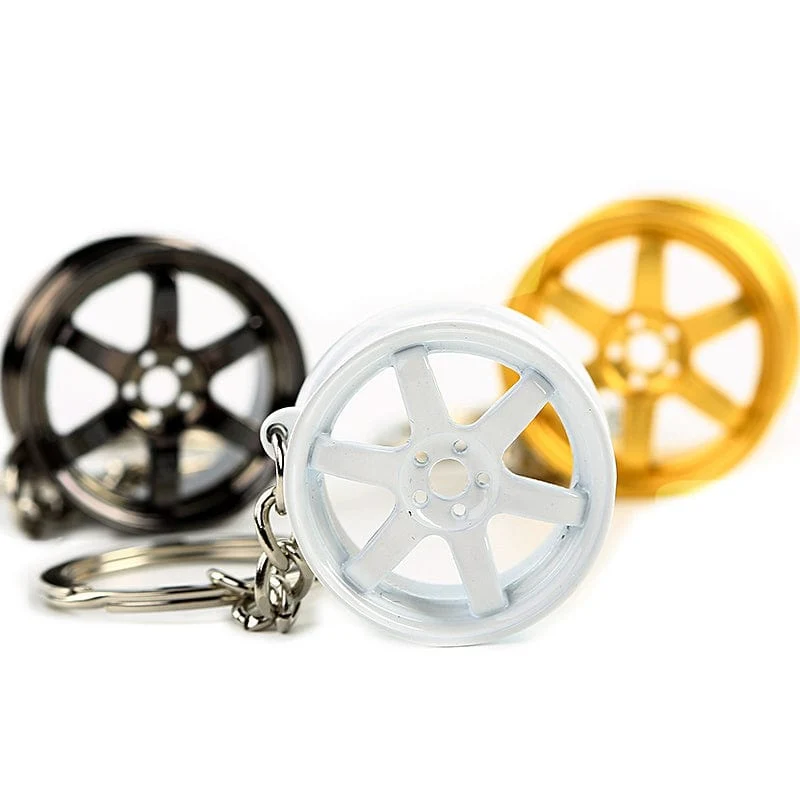 JDM Car Auto Racing Parts Te37 Mini-Schlüsselanhänger in Felgenform, Legierung