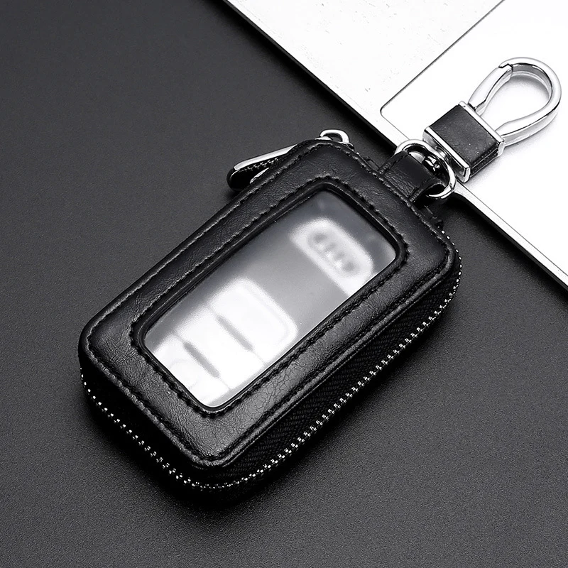 1-teiliges Universal-Autoschlüsselgehäuse, Auto-Smart-Schlüsselanhängerhalter für Funkschlüsselanhänger, Schlüsselanhänger in vier Farben erhältlich, Burgunderrot, Schwarz, Blau, Braun