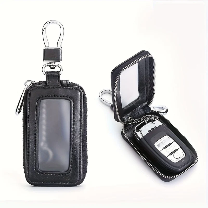 1-teiliges Universal-Autoschlüsselgehäuse, Auto-Smart-Schlüsselanhängerhalter für Funkschlüsselanhänger, Schlüsselanhänger in vier Farben erhältlich, Burgunderrot, Schwarz, Blau, Braun