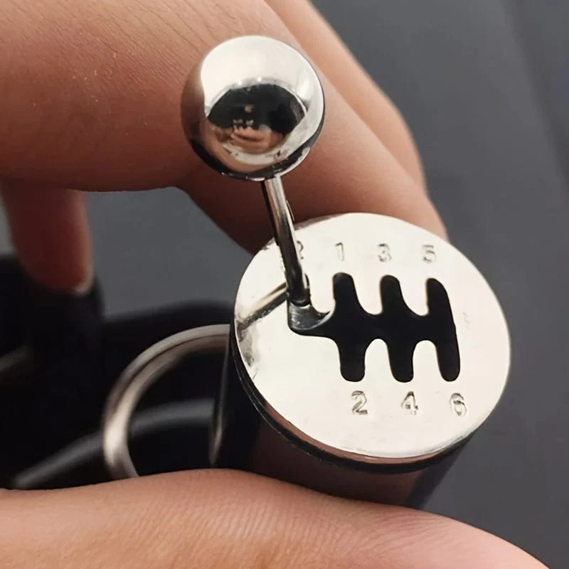 1 Stück Kreativer Auto-Getriebe-Schlüsselanhänger, Sechsgang-Schaltgetriebe-Schlüsselanhänger, Auto-Umrüstung, Metallanhänger, Autoschlüsselring