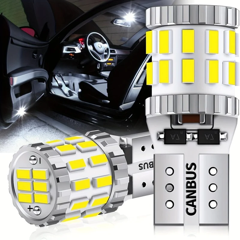 194 LED-Leuchtmittel, weiß, Canbus-fehlerfrei, 168 2825 T10 W5W, LED-Leuchtmittel für Nummernschildbeleuchtung, Innenbeleuchtung, Kuppel-Kartenlicht, 2er-Pack