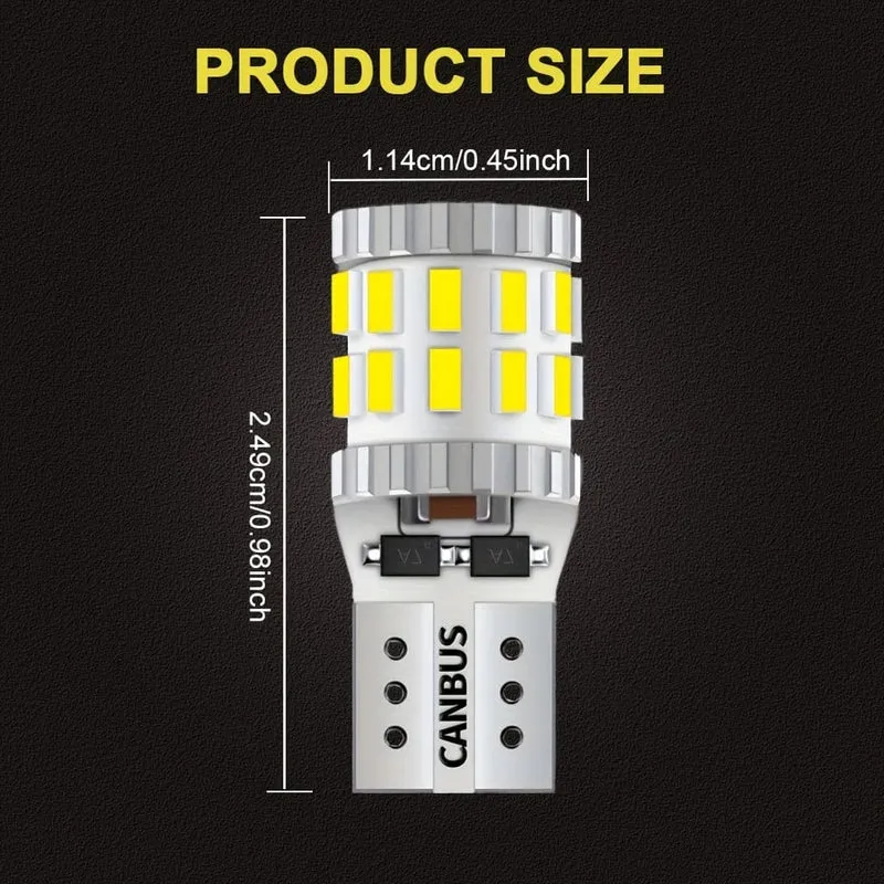 194 LED-Leuchtmittel, weiß, Canbus-fehlerfrei, 168 2825 T10 W5W, LED-Leuchtmittel für Nummernschildbeleuchtung, Innenbeleuchtung, Kuppel-Kartenlicht, 2er-Pack