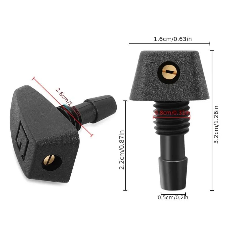 2 teile/satz Auto Universal Frontscheibe Wischer Düse Jet Sprayer Kits Sprinkler Wasser Fan Auslauf Abdeckung Waschmaschine Outlet Einstellung