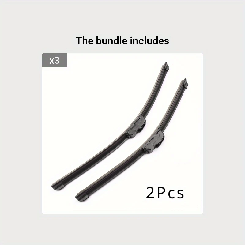 2 teile/satz Automotive Universal Ohne Knochen U-förmigen Wischer Klinge Wischer Gummi Wischer Klinge Schwarz