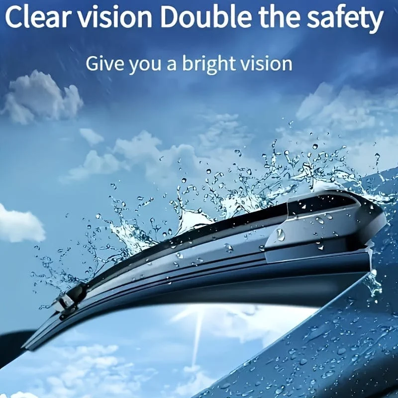 2 teile/satz Automotive Universal Ohne Knochen U-förmigen Wischer Klinge Wischer Gummi Wischer Klinge Schwarz