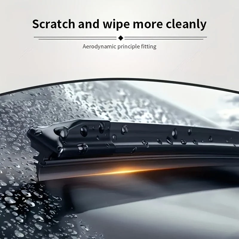 2 teile/satz Automotive Universal Ohne Knochen U-förmigen Wischer Klinge Wischer Gummi Wischer Klinge Schwarz