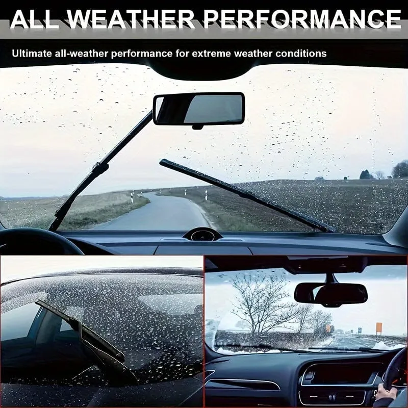 2 teile/satz Automotive Universal Ohne Knochen U-förmigen Wischer Klinge Wischer Gummi Wischer Klinge Schwarz