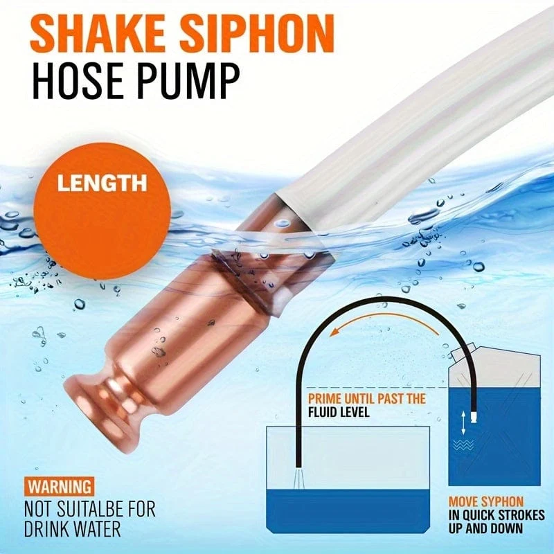 1 Stück Öl-Saugpumpe, Kupfer-Siphon-Betankungsrohr, manuelles Öl-Förderrohr, LKW-Harnstoff-Umleitungspumpe, Wasser-Saugpumpe
