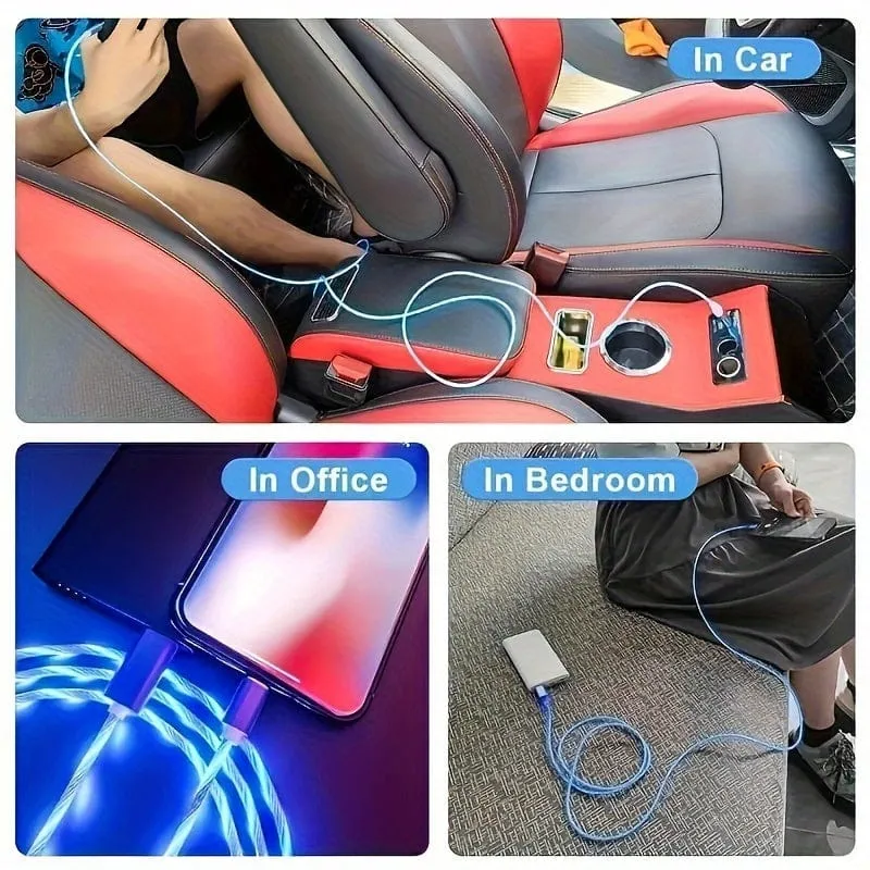 1 Stück leuchtendes Ladekabel, LED-Ladekabel für Typ-C-Schnittstelle