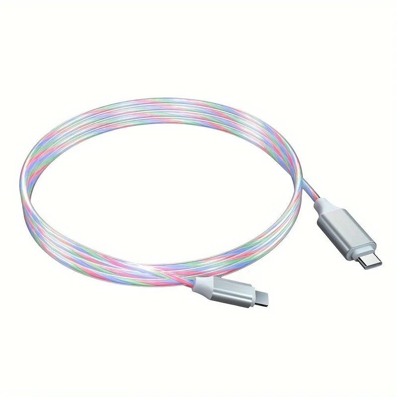 1 Stück leuchtendes Ladekabel, LED-Ladekabel für Typ-C-Schnittstelle