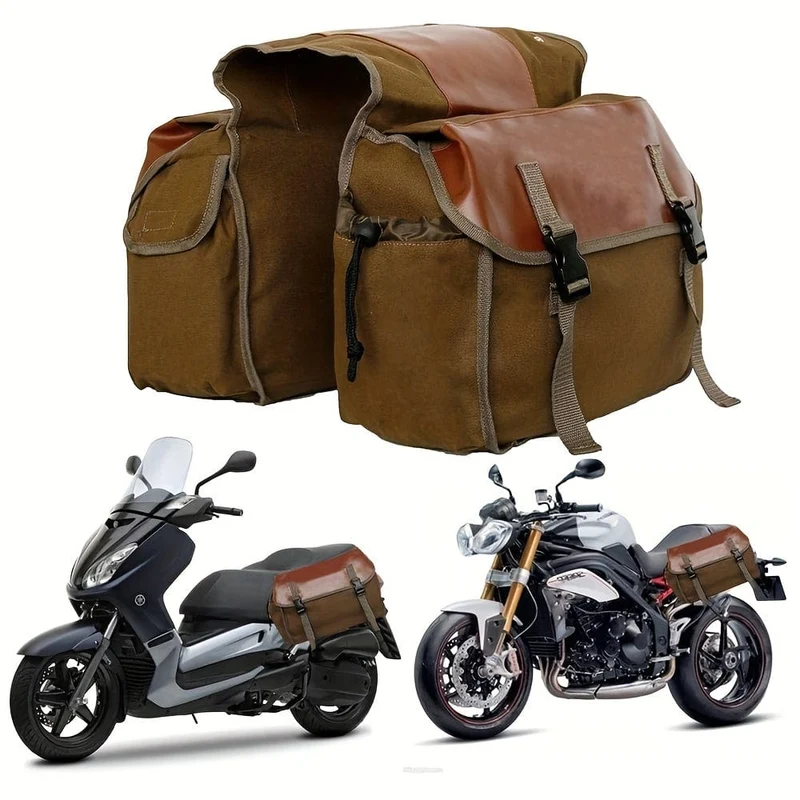 Universal Motorrad Satteltasche Große Kapazität Leinwand Packtaschen Taschen Für Fahrrad Fahrrad Motor Satteltaschen Seite Werkzeug Tasche Für Harley Für honda Für Suzuki Für Kawasaki