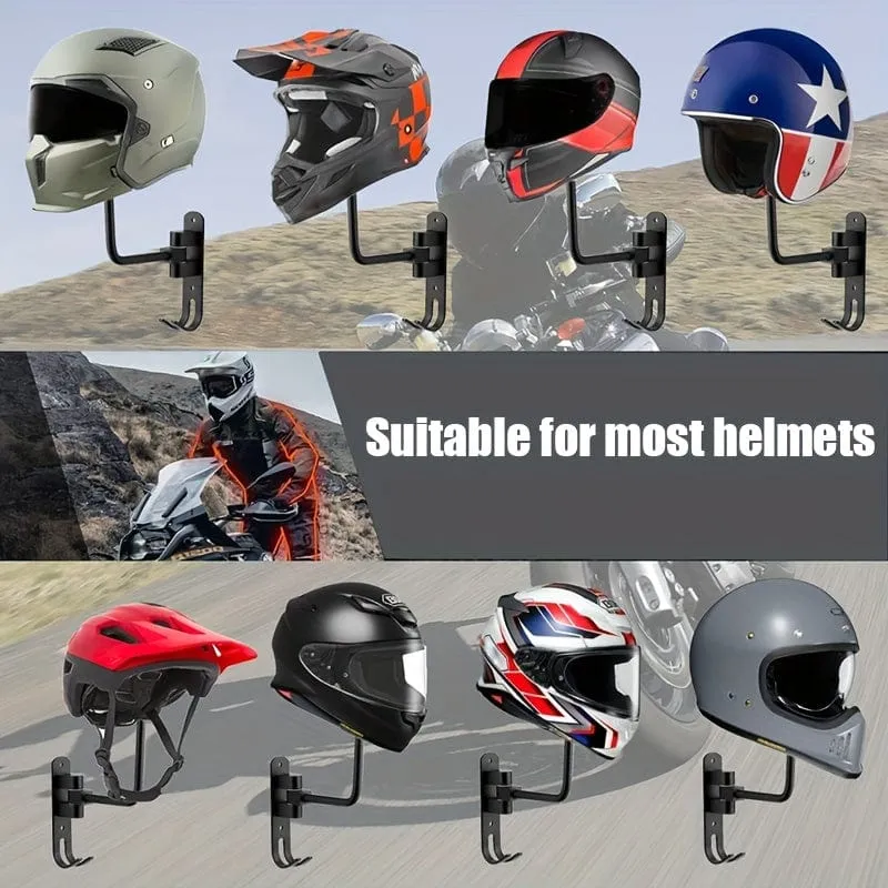 Motorrad-Helmhalter, Wandhalterung, 180-Grad-Drehung, Metall-Fahrradhelm-Halterung, Fahrradhelm-Display-Aufhänger, Ständer, Helmhalter, Helm-Aufhänger