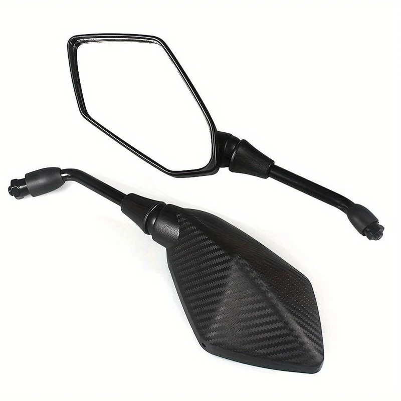 2 Stück Universelle 10-mm-Motorrad-Rückspiegel, Sicherheitsspiegel, Motorrad-Rückspiegel, Seitenspiegel, ATV, UTV, Roller-Zubehör