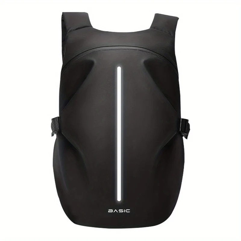 Schwarzer Motorrad-Reitrucksack, wasserdichter Helmaufbewahrungs-Reiserucksack, reflektierende Sicherheits-Schultertasche, große Kapazität für Männer