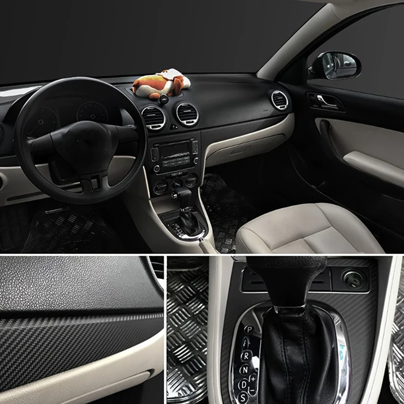 50x200cm 3D Carbon Fiber Vinyl Selbstklebende Film Wrap Aufkleber Decals Protector Wasserdicht Für Die Meisten Auto Motorrad Aufkleber
