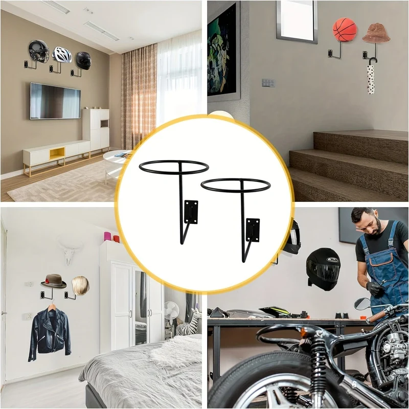 1pc Motorrad Helm Hut Halter Haken Jacke Rack Kleiderbügel Display Metall Wand Montiert