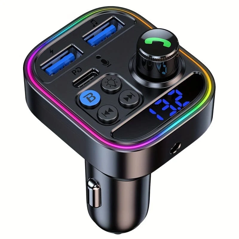 Steigern Sie Ihr Auto-Audio mit diesem 5.0 Wireless Car Kit: FM-Transmitter, MP3-Player, 30-W-Dual-USB-Schnellladegerät und mehr!