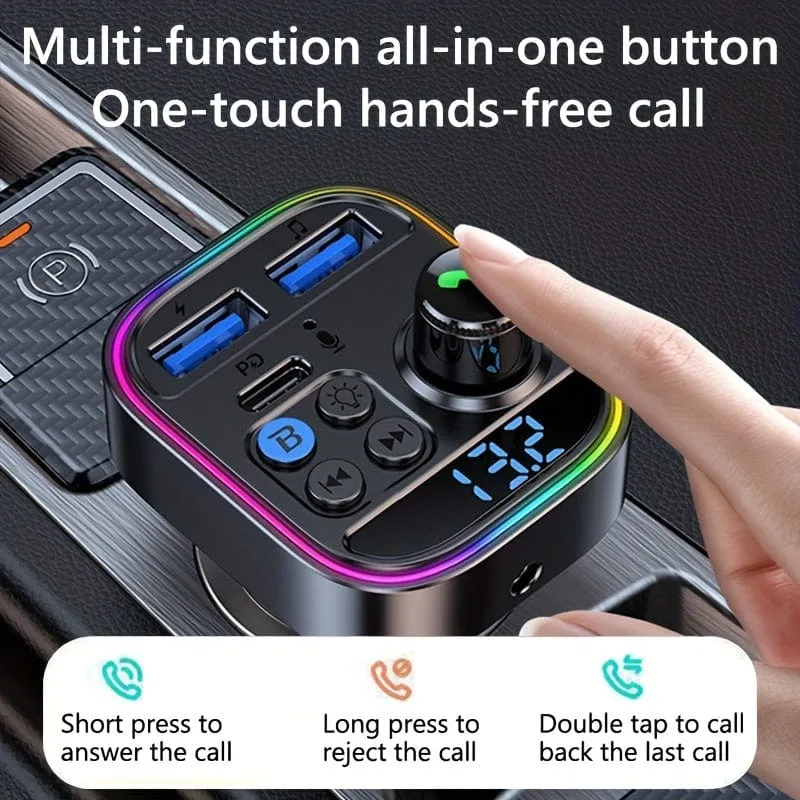 Steigern Sie Ihr Auto-Audio mit diesem 5.0 Wireless Car Kit: FM-Transmitter, MP3-Player, 30-W-Dual-USB-Schnellladegerät und mehr!