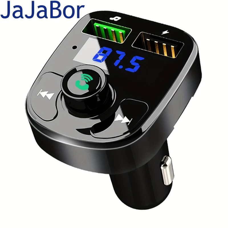 Rüsten Sie Ihr Auto-Audiosystem mit dem kabellosen FM-Transmitter und dem USB-Autoladegerät von JaJaBor auf!