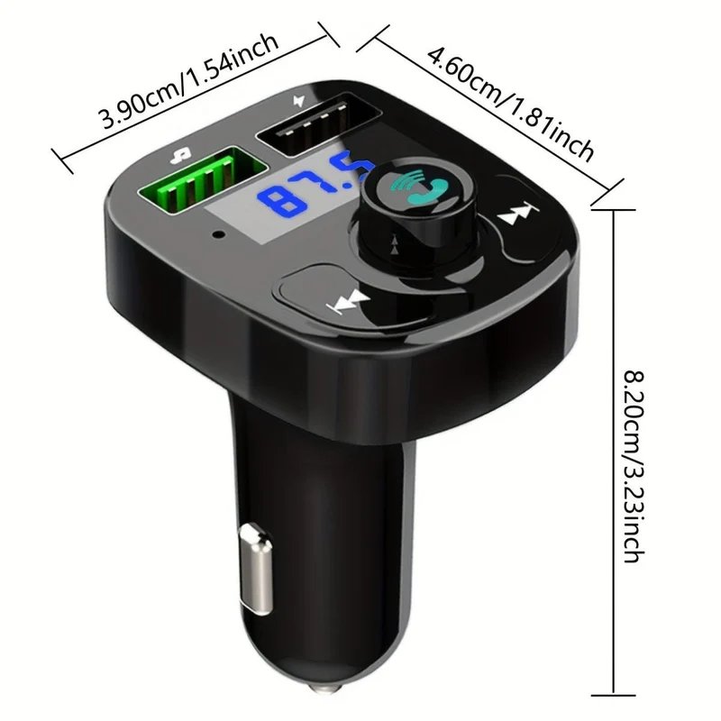 Rüsten Sie Ihr Auto-Audiosystem mit dem kabellosen FM-Transmitter und dem USB-Autoladegerät von JaJaBor auf!