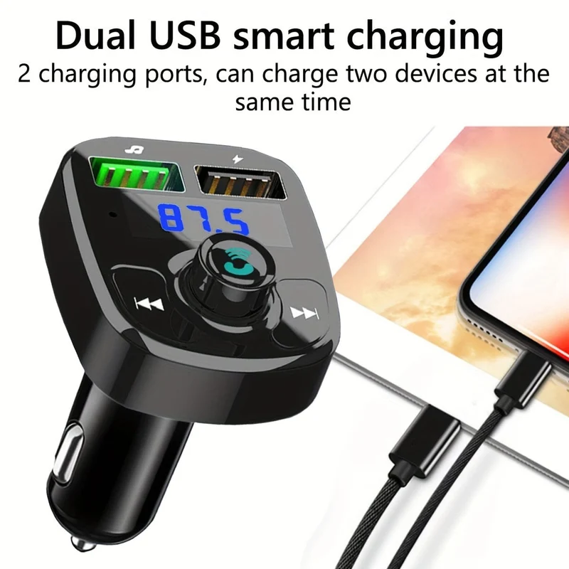 Rüsten Sie Ihr Auto-Audiosystem mit dem kabellosen FM-Transmitter und dem USB-Autoladegerät von JaJaBor auf!