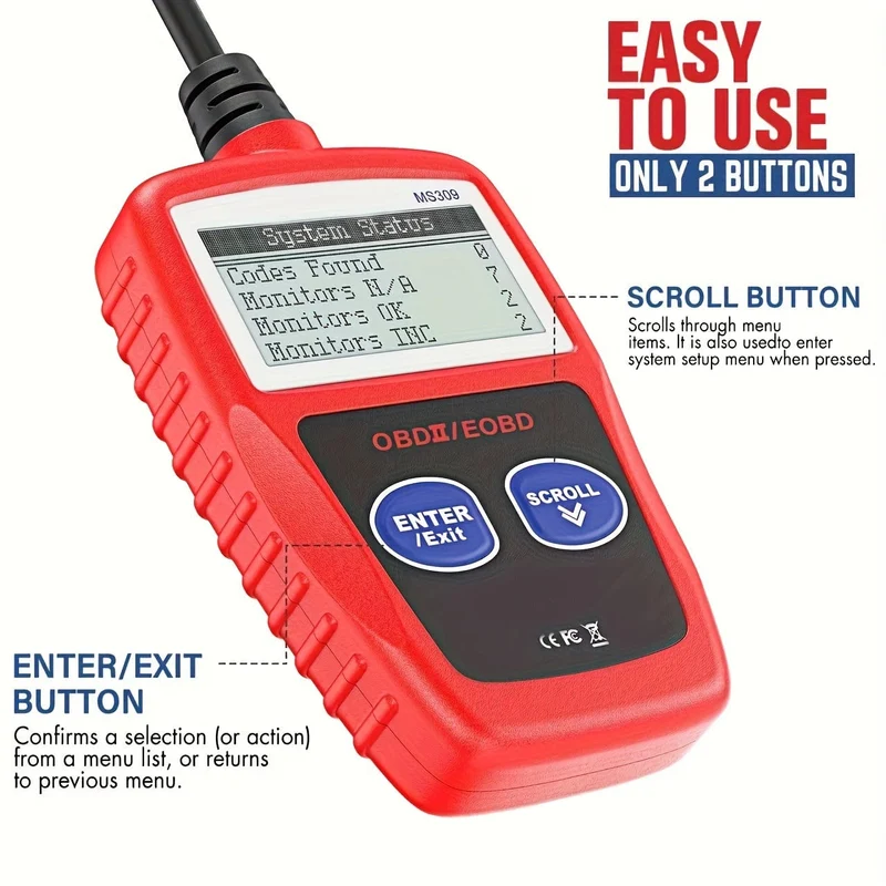 Auto-Diagnosetool, die aktualisierte Version von MS309, obd2, obdii, eobd, Fehlercodeleser, Scanner-Tool