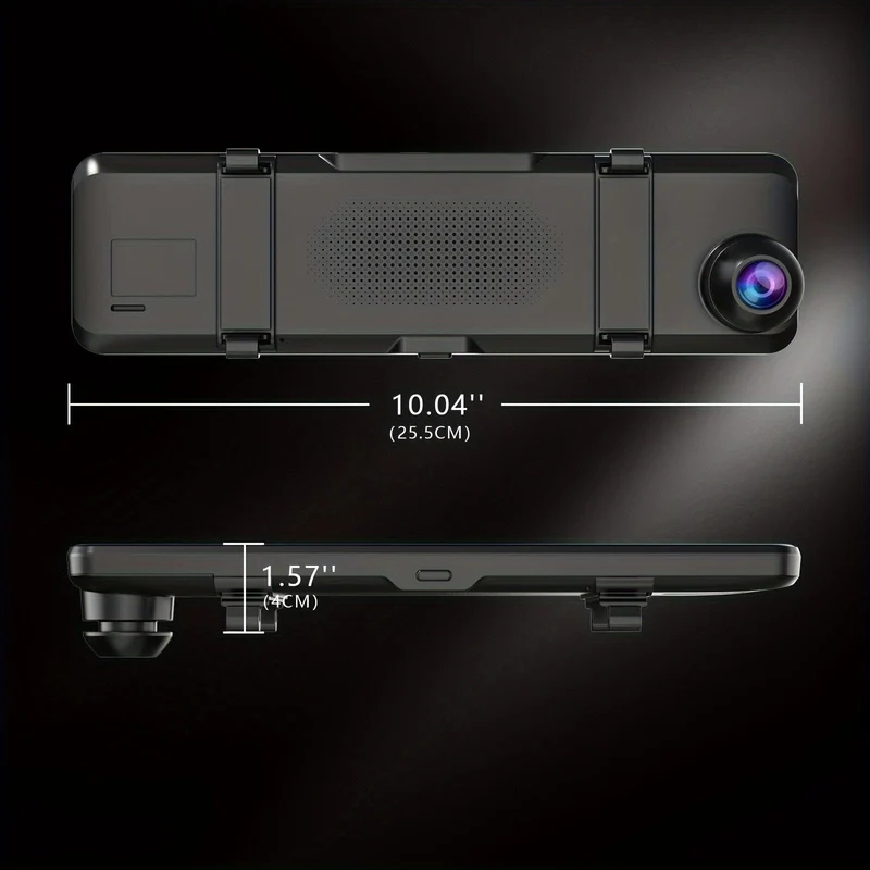4K-Spiegel-Dashcam vorne und hinten, Rückspiegelkamera für Autos und LKWs mit 27.94 cm IPS-Touchscreen, Rückfahrkamera mit Typ-C, Starvis-Sensor