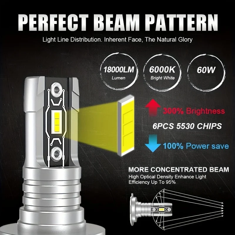 2 stücke H7 LED Scheinwerfer Lampen Lampen Canbus 5530 Chips Kopf Lampe 18000LM 60 W 6000 K Weiß Super helle LED Scheinwerfer Für Auto Lkw Motorrad