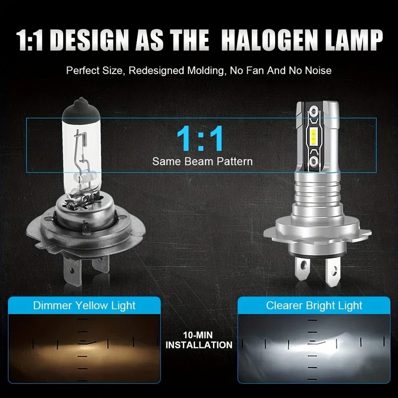 2 stücke H7 LED Scheinwerfer Lampen Lampen Canbus 5530 Chips Kopf Lampe 18000LM 60 W 6000 K Weiß Super helle LED Scheinwerfer Für Auto Lkw Motorrad
