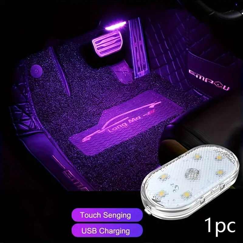 Verschönern Sie Ihr Fahrzeug mit diesem wiederaufladbaren LED-Auto-Touch-Licht, das sich perfekt für den Einsatz in Autos, Lastwagen und Lieferwagen eignet