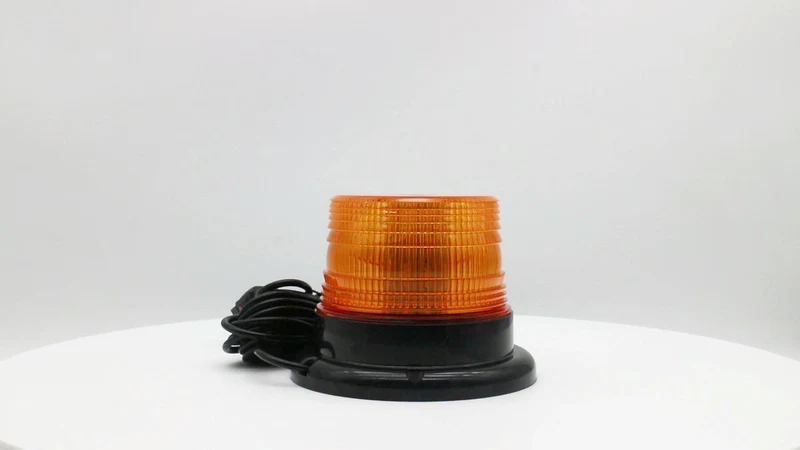 40 LED-Blitzlicht, 12 V-24 V, bernsteinfarbene Warn-Sicherheits-Blinkleuchte mit magnetischem und 4.88 m langem geradem Kabel für Gabelstapler, Traktor, UTV, Auto, Bus