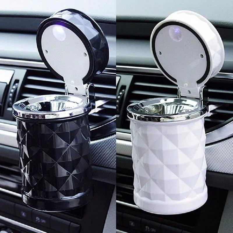 Auto Aschenbecher mit LED-Licht Strass Aschenbecher Auto rauchfreien Rauch Becherhalter Lagerung Auto Zubehör