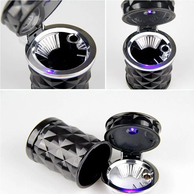 Auto Aschenbecher mit LED-Licht Strass Aschenbecher Auto rauchfreien Rauch Becherhalter Lagerung Auto Zubehör