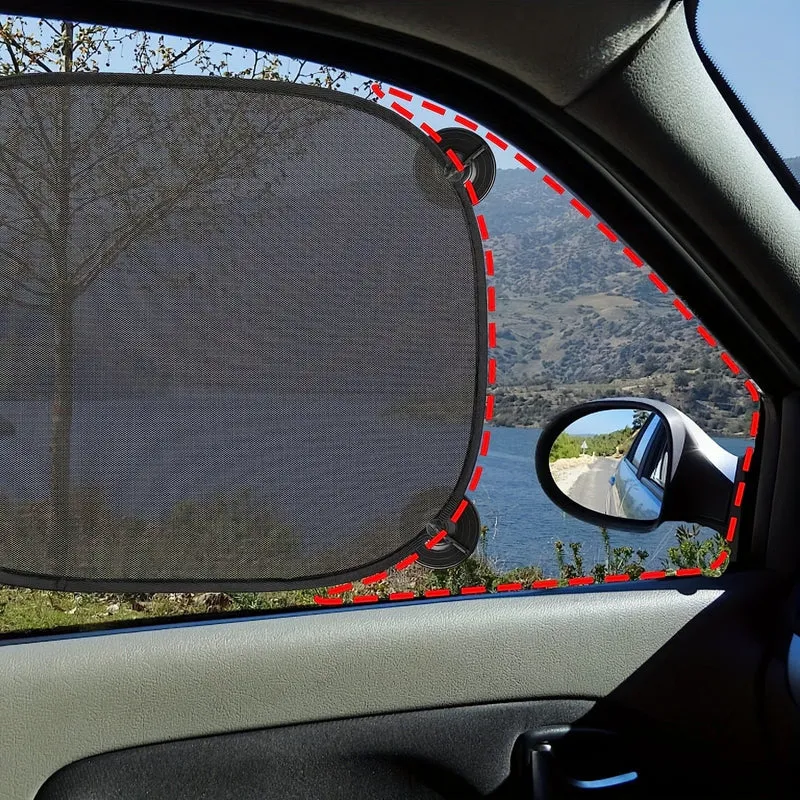Auto-Sonnenblende, seitlicher Sonnenschutz, Wärmedämmung, Lichtabsorptionsvorhang, Sommervorhang für kleine Autofenster, seitliche Schaltplatte, Verdunkelungstuch