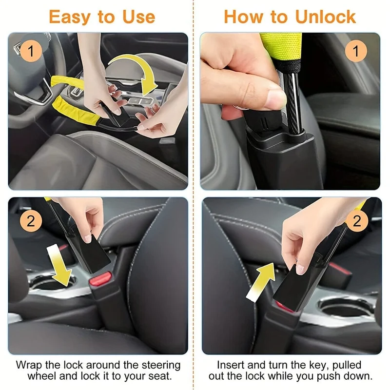 Auto-Diebstahlsicherung Universaltyp Auto-Lenkradsperre Auto-Diebstahlsicherung