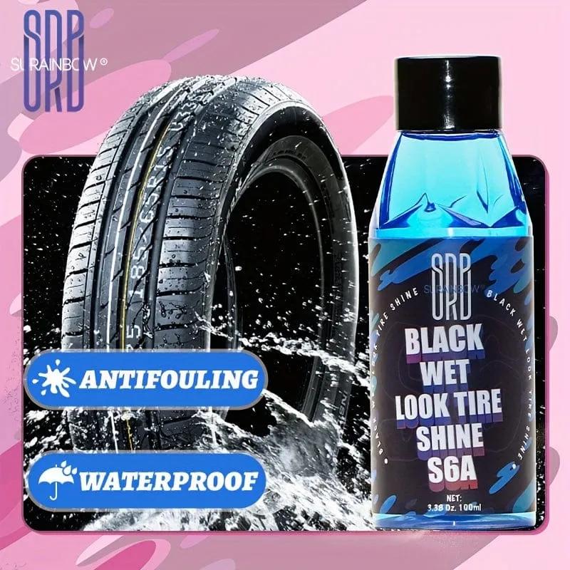 SURAINBOW Tire Shine Dressing, für ein völlig neues Maß an Glanz und Schwarztiefe, sicher für Autos, LKWs, Motorräder, Wohnmobile und mehr, 3.38 Unzen