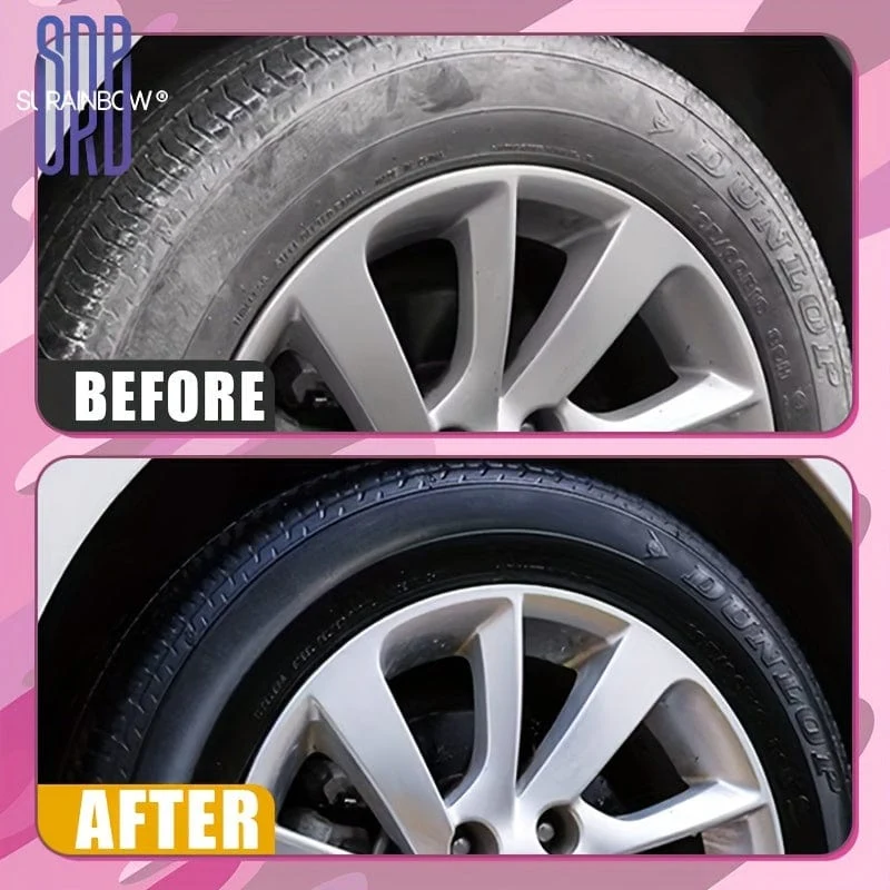 SURAINBOW Tire Shine Dressing, für ein völlig neues Maß an Glanz und Schwarztiefe, sicher für Autos, LKWs, Motorräder, Wohnmobile und mehr, 3.38 Unzen