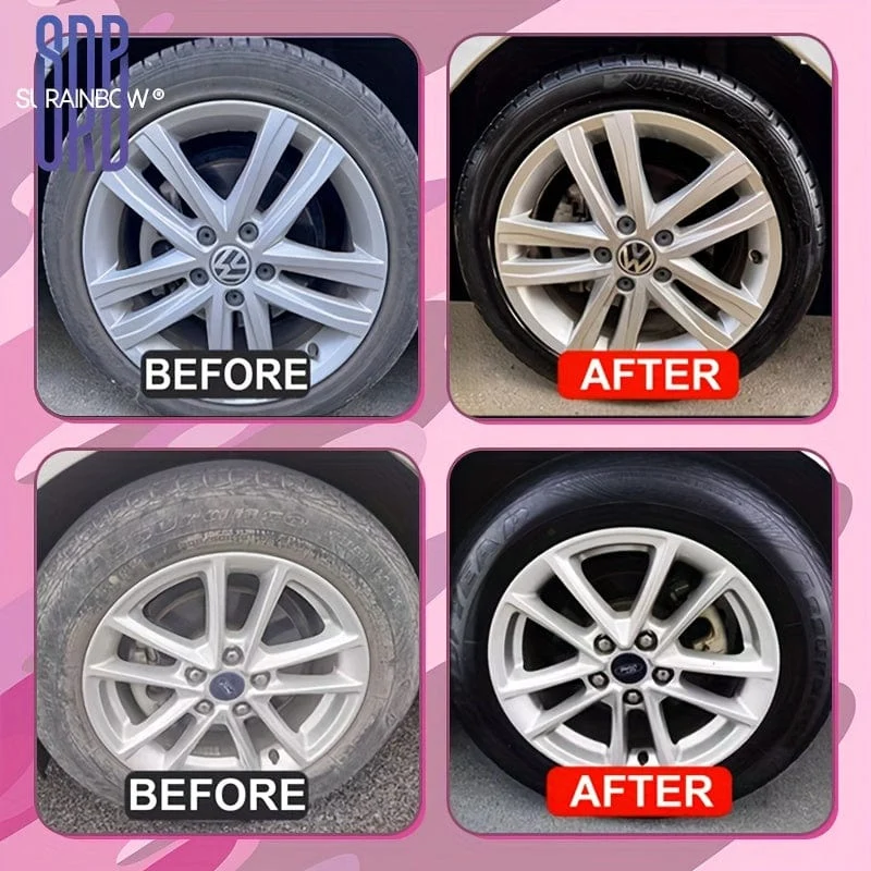 SURAINBOW Tire Shine Dressing, für ein völlig neues Maß an Glanz und Schwarztiefe, sicher für Autos, LKWs, Motorräder, Wohnmobile und mehr, 3.38 Unzen