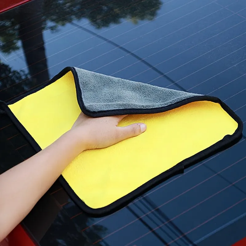 Hochdichtes Autowaschtuch, doppelseitiges, verdicktes Autotuch aus Korallenvlies, saugfähiges Glasreinigungstuch, multifunktionales Handtuch
