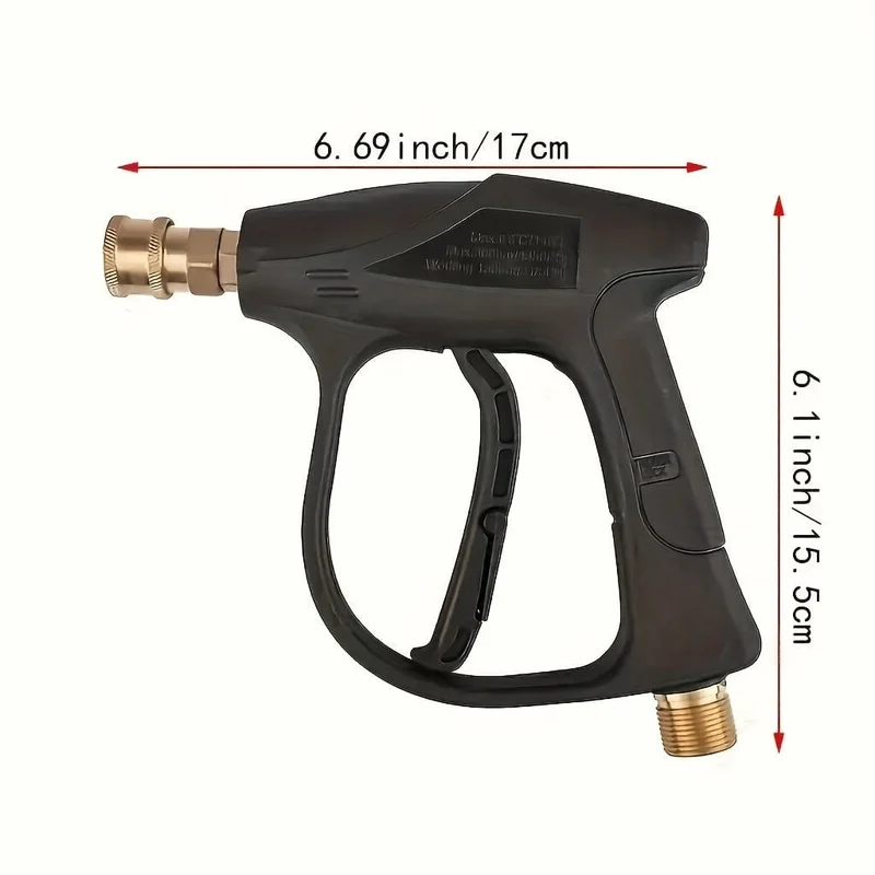 1 Satz, Hochdruck-Waschpistole, max. 3000 PSI, 5 Farben, Schnellanschluss, 1/4-Zoll-Düse, M22-14, Schlauchanschluss, Autowäsche, Gartenbedarf