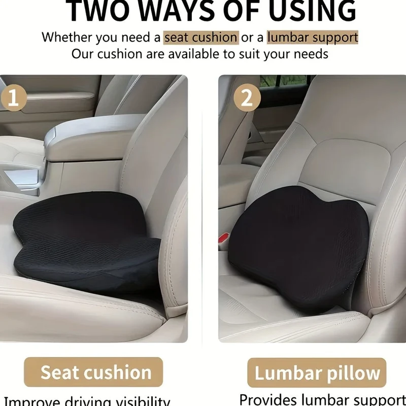 1 Stück Memory Foam-Autositzpolster, lindert Müdigkeit, Autositzkissen zum Fahren – Roadtrip-Essentials für Fahrer