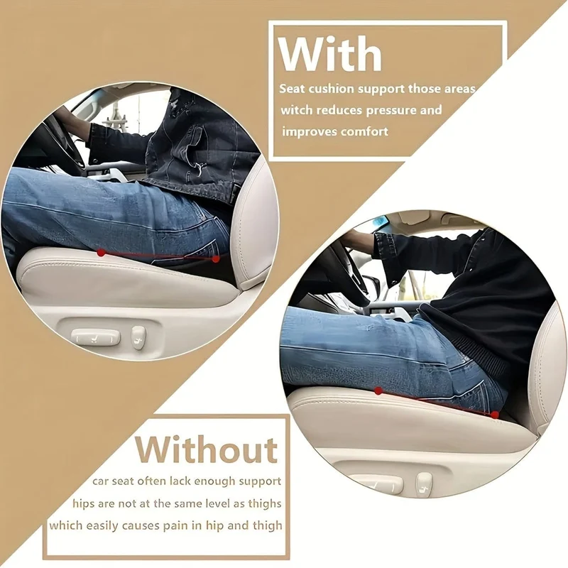 1 Stück Memory Foam-Autositzpolster, lindert Müdigkeit, Autositzkissen zum Fahren – Roadtrip-Essentials für Fahrer