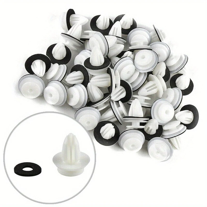 50 Stück Universal-Auto-Befestigungs-Clips, Halteklammern für Türverkleidung, Stoßstangen-Clips, Innen-Kotflügel-Schraube, Nieten-Befestigungs-Clips