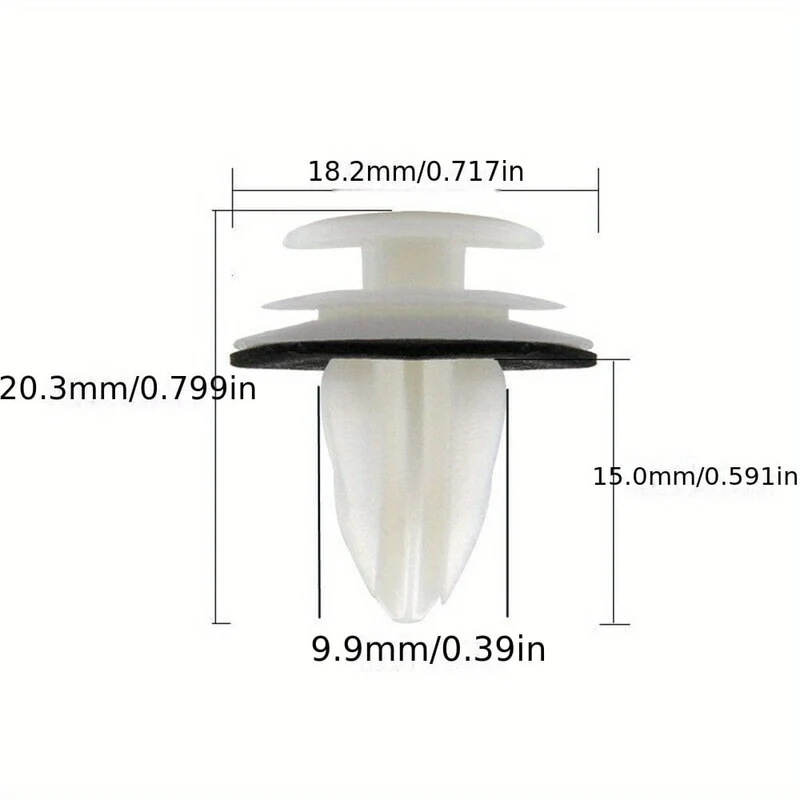50 Stück Universal-Auto-Befestigungs-Clips, Halteklammern für Türverkleidung, Stoßstangen-Clips, Innen-Kotflügel-Schraube, Nieten-Befestigungs-Clips
